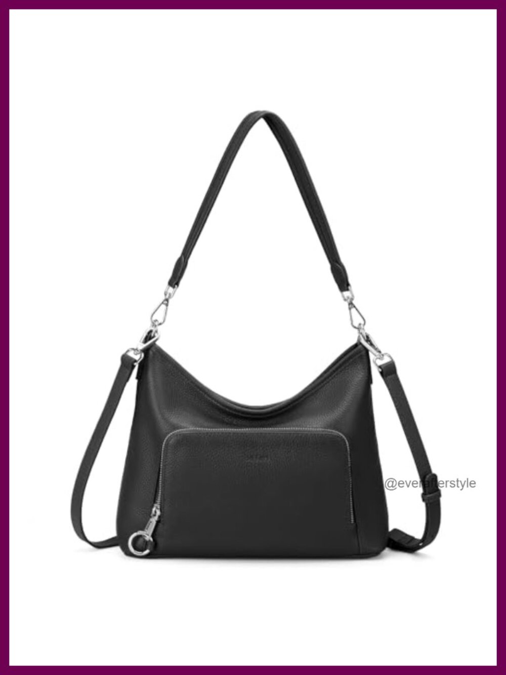 Genuine Leather Hobo Bag RFID Anti Theft Crossbody Purse